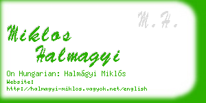 miklos halmagyi business card