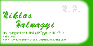miklos halmagyi business card